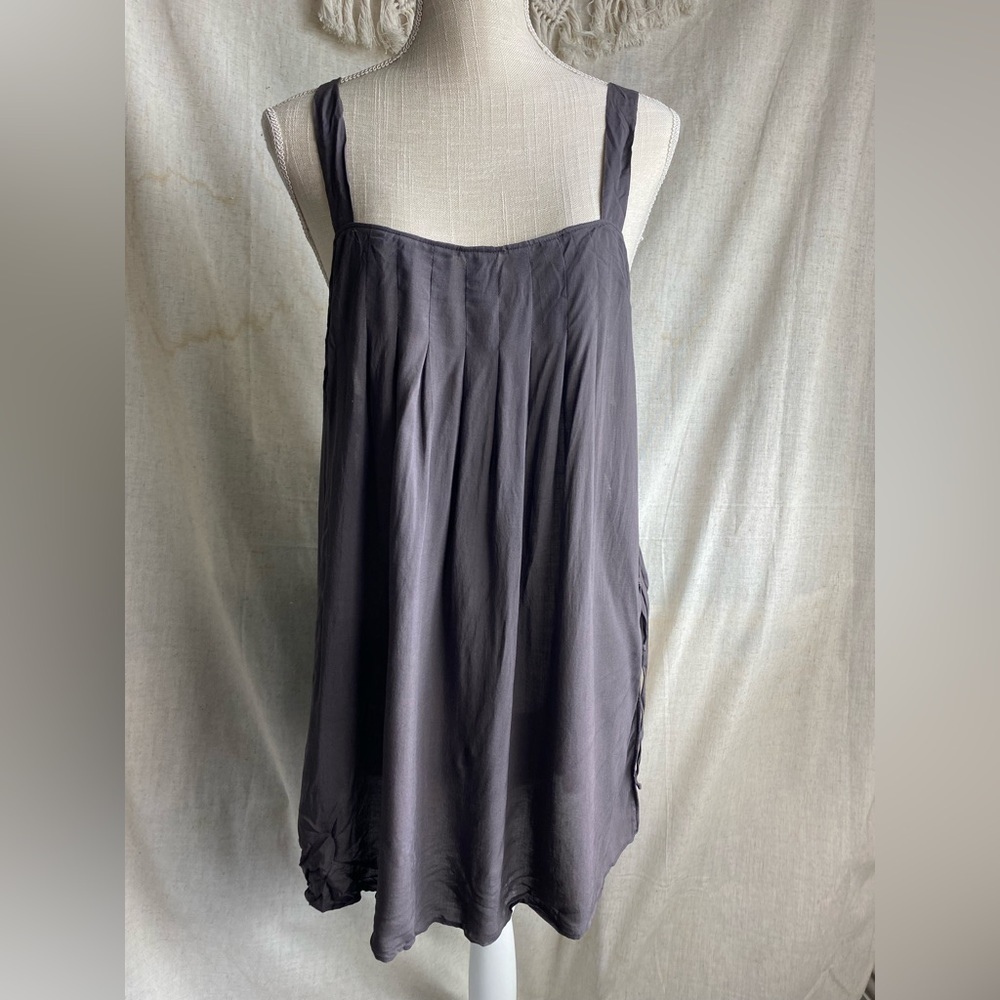 Novella Royale Gray Sleeveless Tie Sides Mini Dress NWT Size P/S